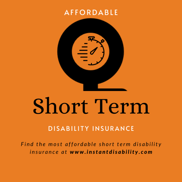 Affordable Short Term Disability Insurance - Instant Disability